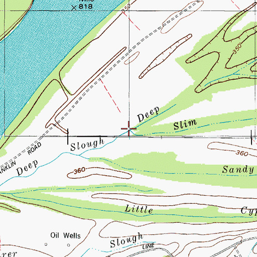Topographic Map of Slim Pond Slough, KY