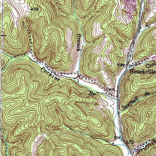 Topographic Map of Sloan Branch, KY