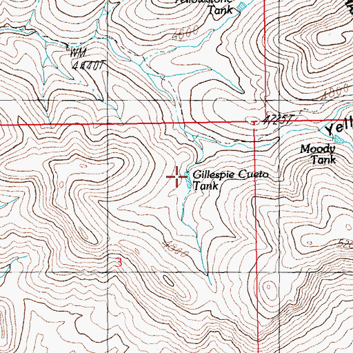 Topographic Map of Gillespie Cueto Tank, AZ