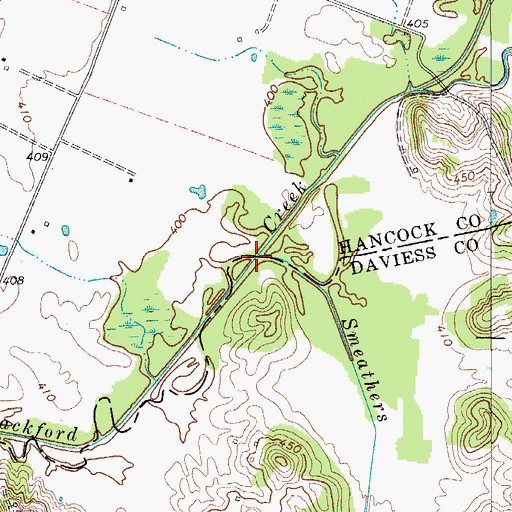 Topographic Map of Smeathers Lateral, KY