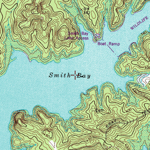 Topographic Map of Smith Bay, KY
