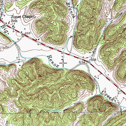 Topographic Map of Smith Branch, KY