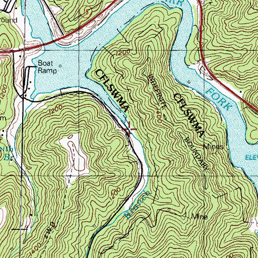 Topographic Map of Smith Branch, KY