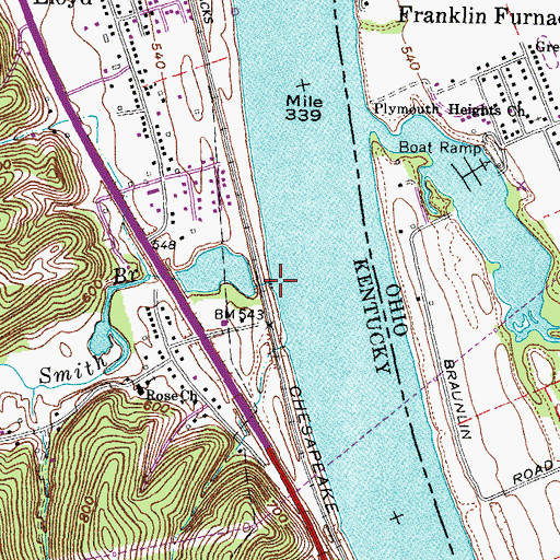 Topographic Map of Smith Branch, KY