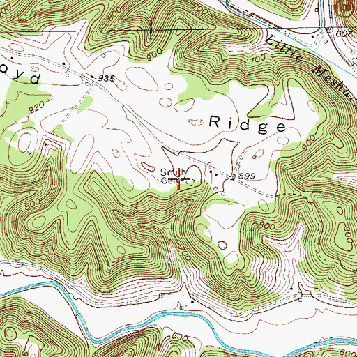 Topographic Map of Smith Cemetery, KY