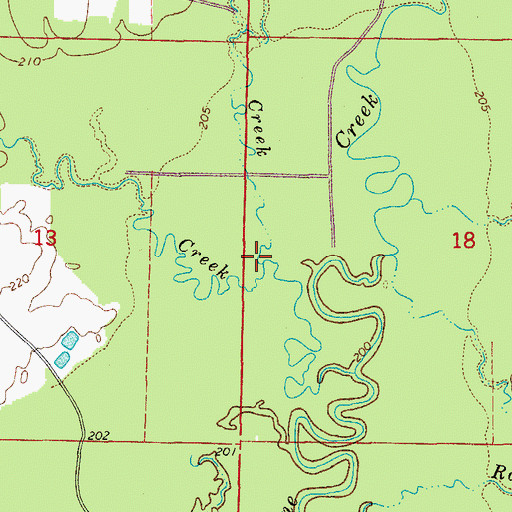 Topographic Map of Hubbard Creek, AR