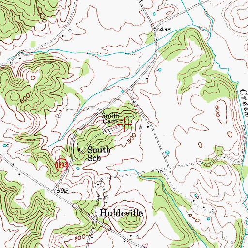 Topographic Map of Smith Cemetery, KY