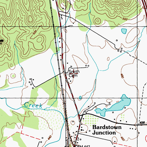 Topographic Map of Smith Cemetery, KY