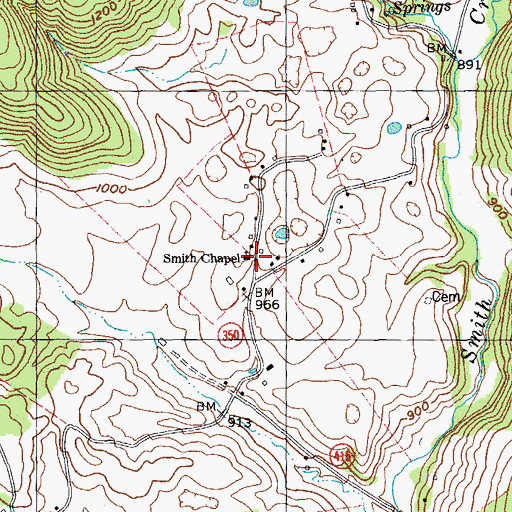 Topographic Map of Smith Chapel, KY