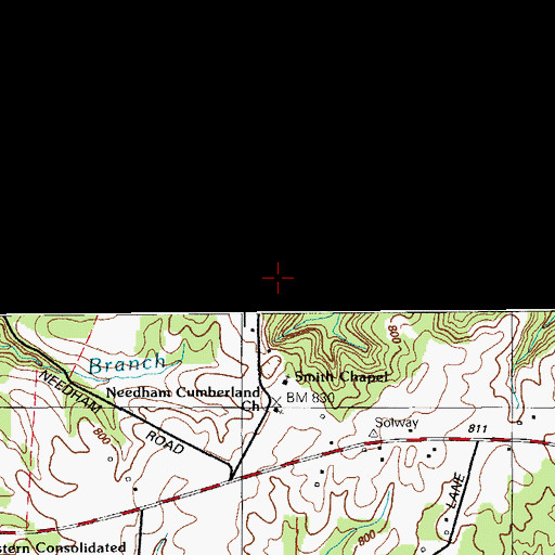 Topographic Map of Smith Chapel Cemetery, KY