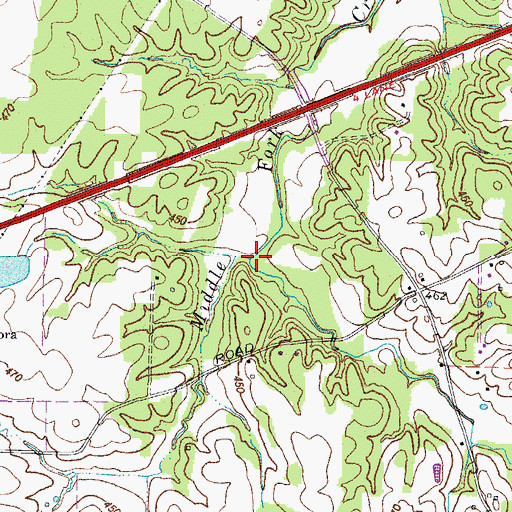 Topographic Map of Smith Creek, KY