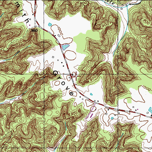 Topographic Map of Smith Grove Ridge, KY