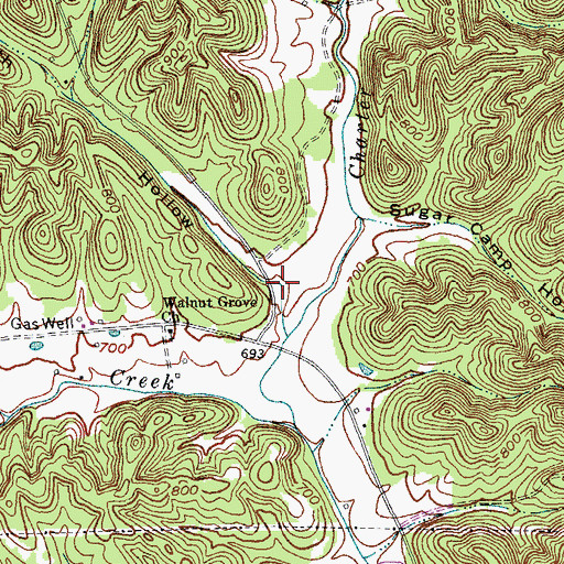 Topographic Map of Smith Hollow, KY
