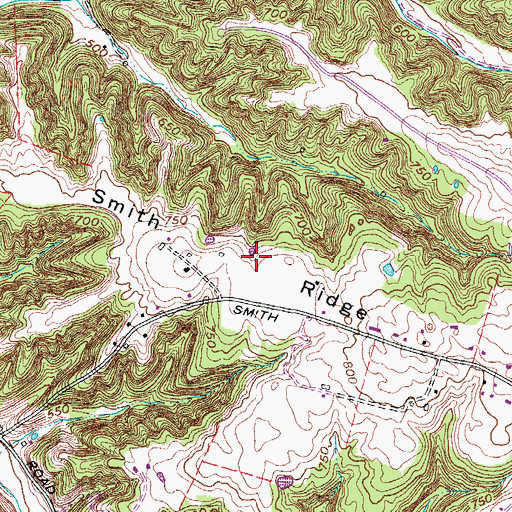 Topographic Map of Smith Ridge, KY