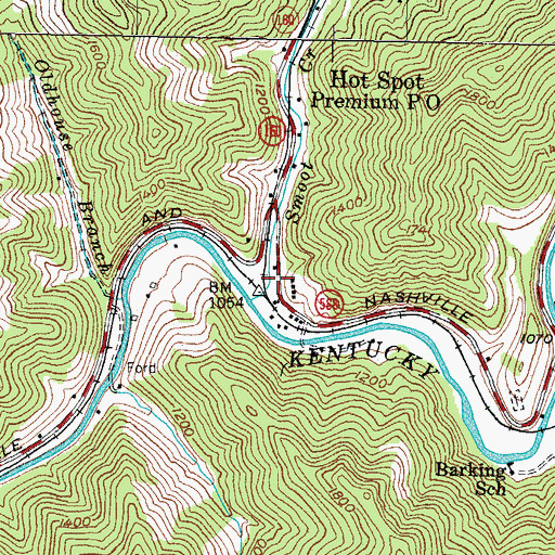 Topographic Map of Smoot Creek, KY