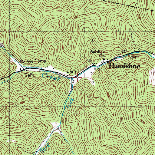 Topographic Map of Snag Fork, KY