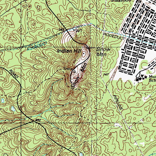 Topographic Map of Snow Mountain, KY