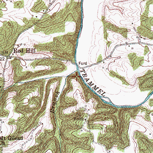 Topographic Map of Snyder Branch, KY