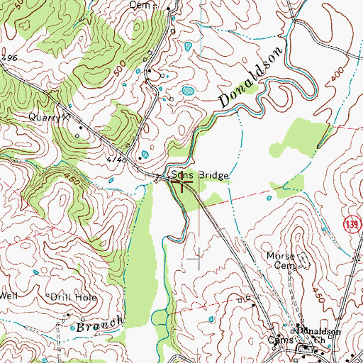 Topographic Map of Sons Bridge, KY