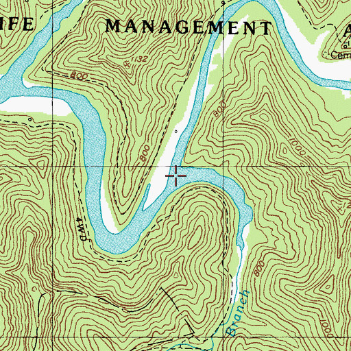 Topographic Map of Souders Branch, KY