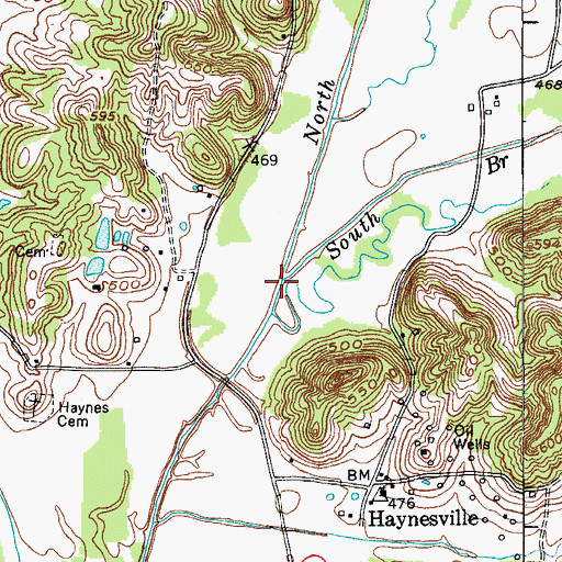 Topographic Map of South Branch South Fork Panther Creek, KY