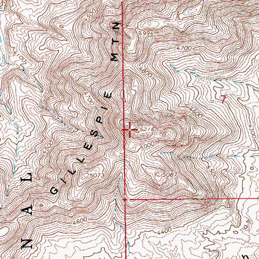 Topographic Map of Gillespie Mountain, AZ