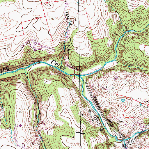 Topographic Map of South Fork Darby Creek, KY