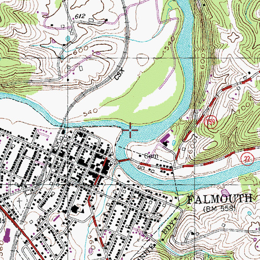 Topographic Map of South Fork Licking River, KY