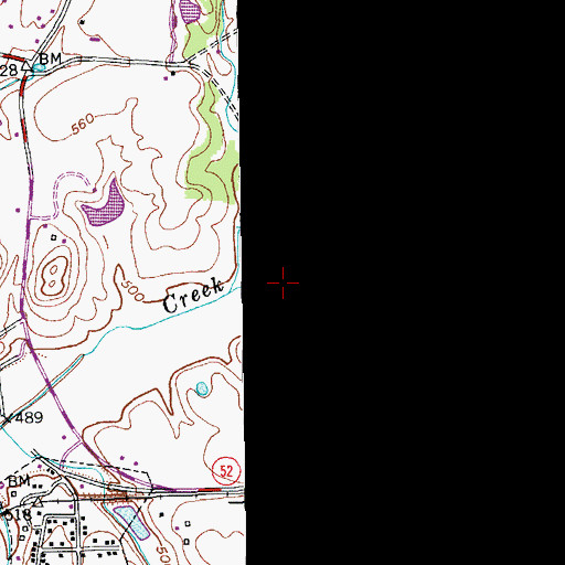 Topographic Map of South Fork Pottinger Creek, KY