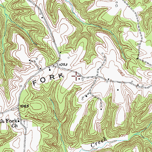 Topographic Map of South Fork Ridge, KY