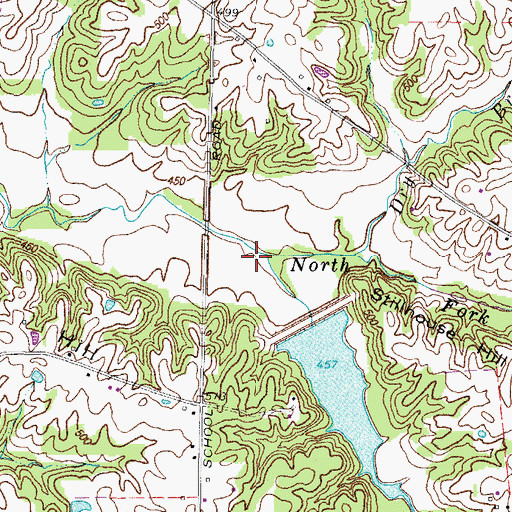 Topographic Map of South Fork Soldier Creek, KY