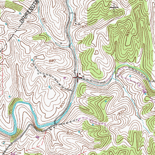 Topographic Map of South Rays Fork, KY