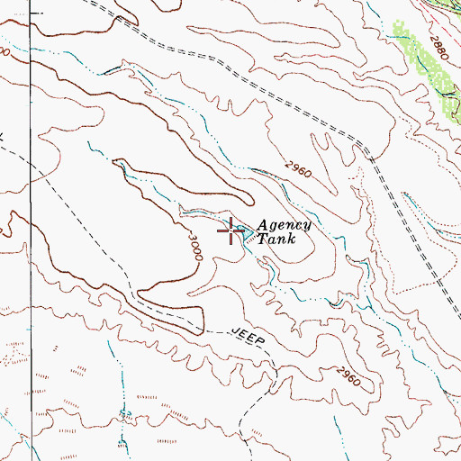 Topographic Map of Agency Tank, AZ
