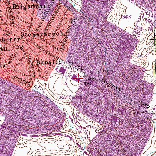 Topographic Map of Southern Junior High School, KY