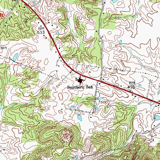 Topographic Map of Southern Elementary School, KY
