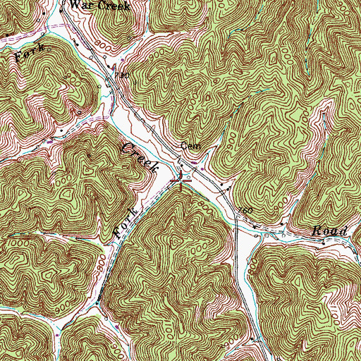 Topographic Map of Spicewood Fork, KY