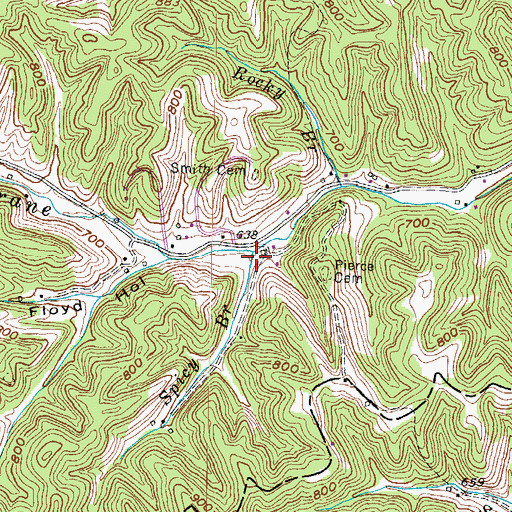 Topographic Map of Spicy Branch, KY