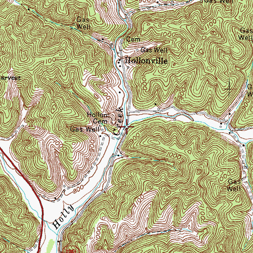 Topographic Map of Spring Branch, KY