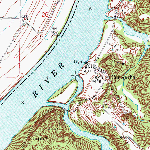 Topographic Map of Spring Creek, KY