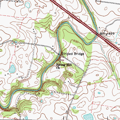 Topographic Map of Spring Hill Church, KY