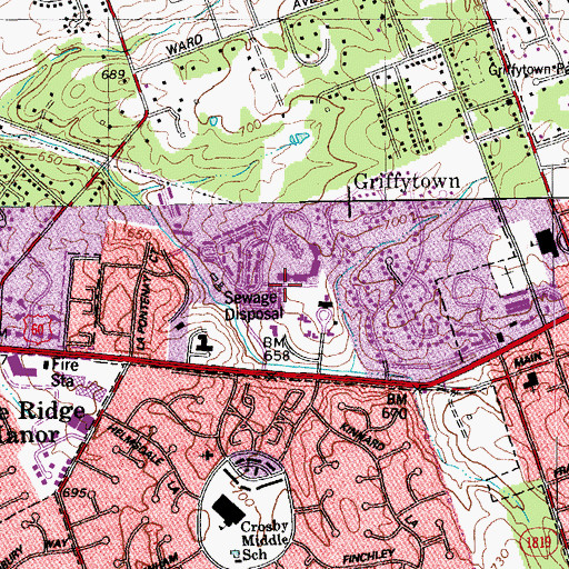 Topographic Map of Spring Meadows Childrens Home, KY
