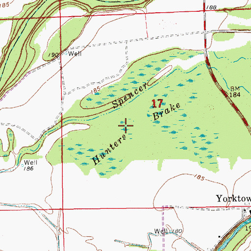 Topographic Map of Hunters Brake, AR
