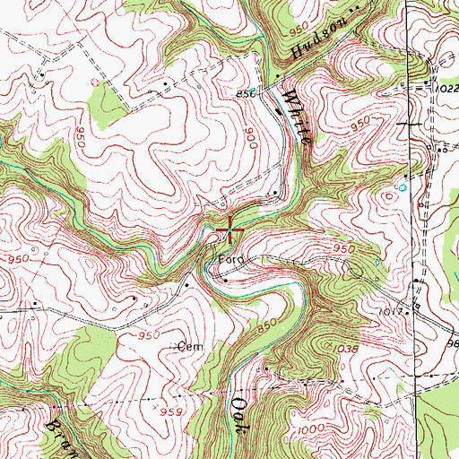Topographic Map of Sputter Branch, KY