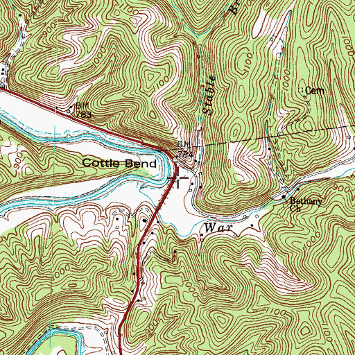 Topographic Map of Stable Branch, KY