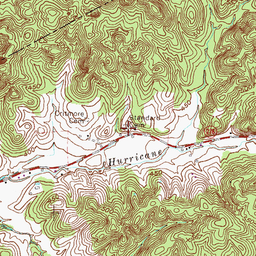Topographic Map of Standard Cemetery, KY