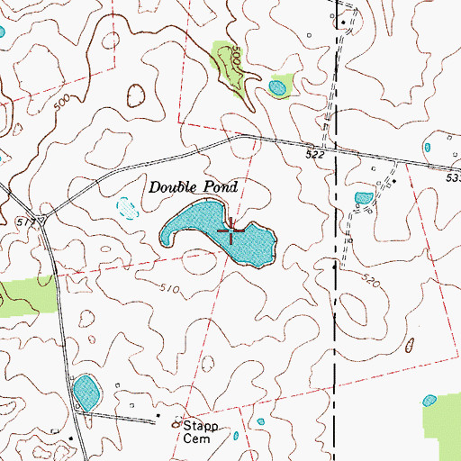 Topographic Map of Stapp Cemetery, KY