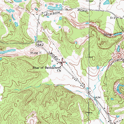 Topographic Map of Star of Bethlehem Church, KY
