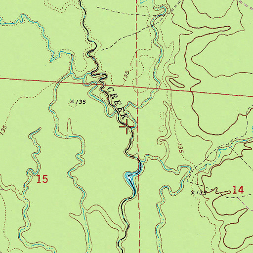 Topographic Map of Hurricane Branch, AR
