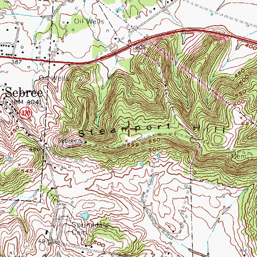 Topographic Map of Steamport Hill, KY
