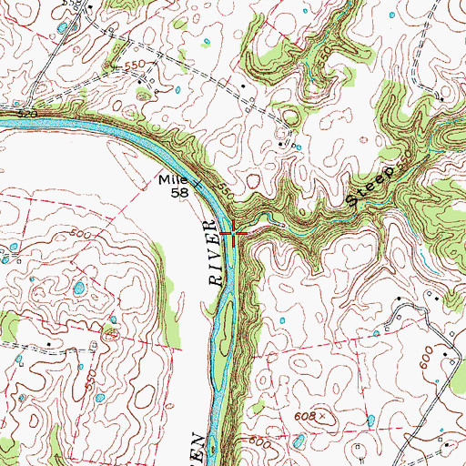 Topographic Map of Steep Hollow, KY